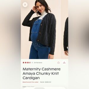 Beachwood cashmere sweater gray knit - one size